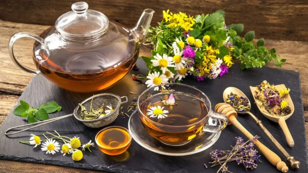 herbal tea in a cap